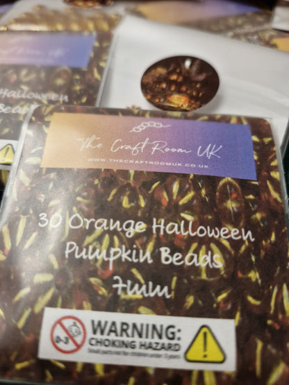 Orange Halloween Pumpkin Beads