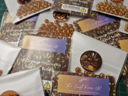 Orange Halloween Pumpkin Beads