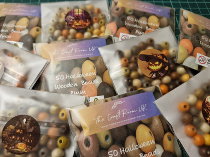 Halloween Wooden Beads