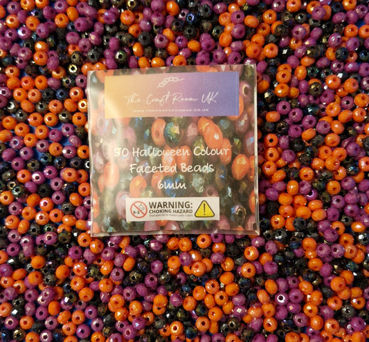 Halloween Coloured Faceted Beads