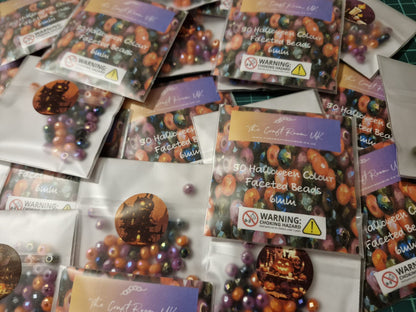 Halloween Coloured Faceted Beads
