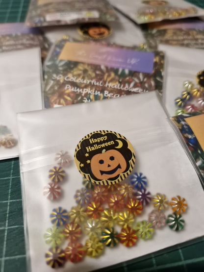 Colourful Halloween Pumpkin Beads