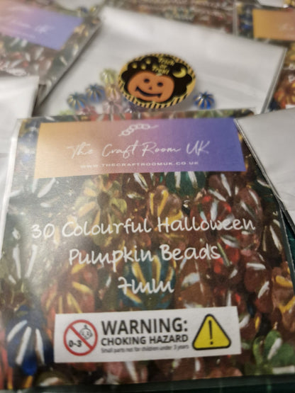 Colourful Halloween Pumpkin Beads