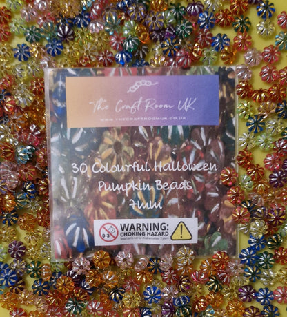 Colourful Halloween Pumpkin Beads