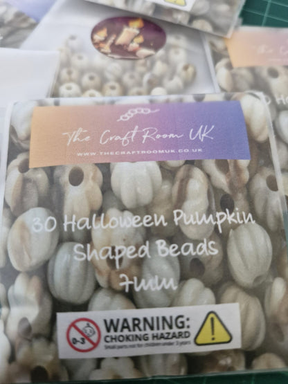 Halloween Pumpkin Shaped Beads