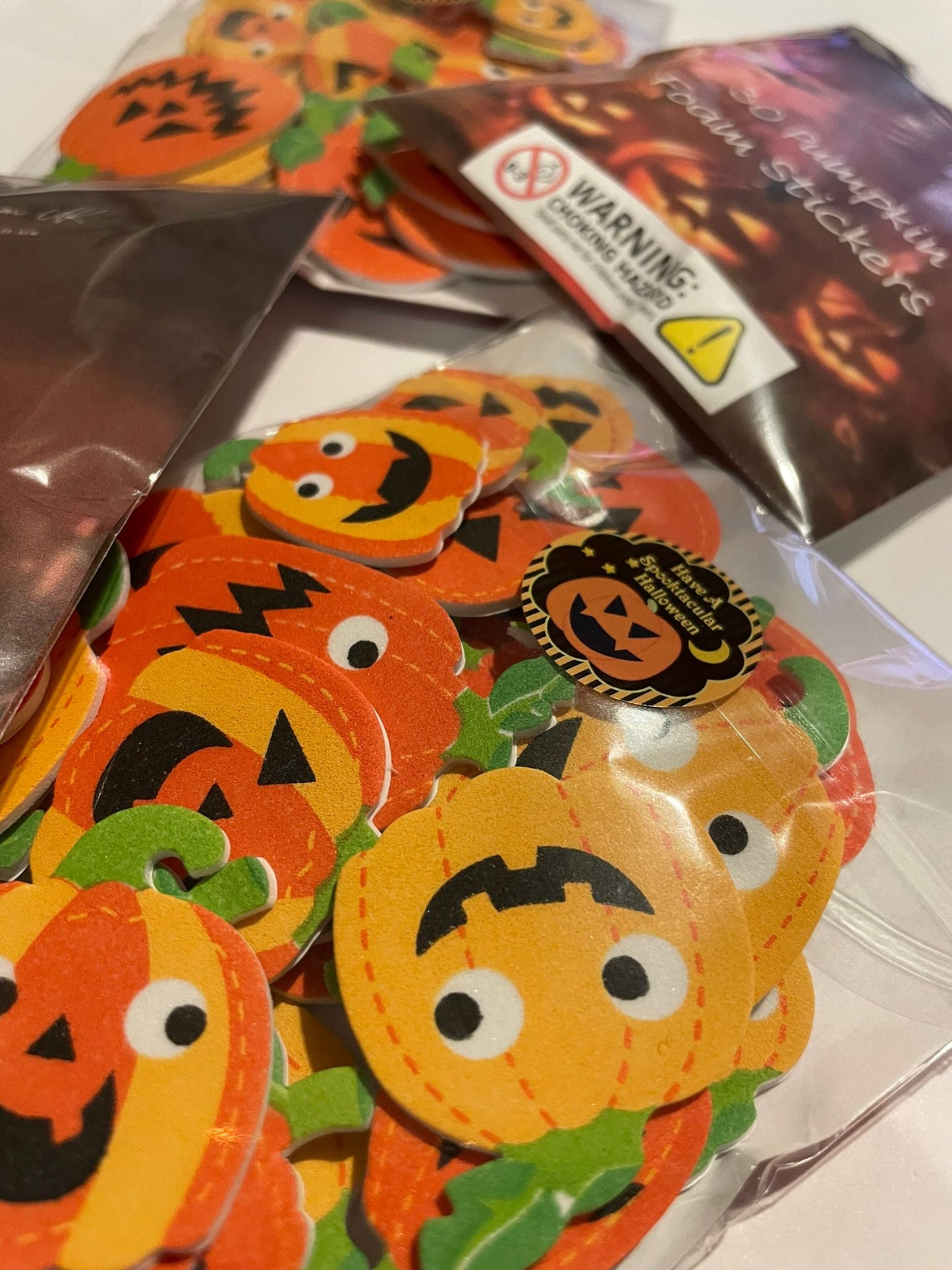 Pumpkin Foam Stickers