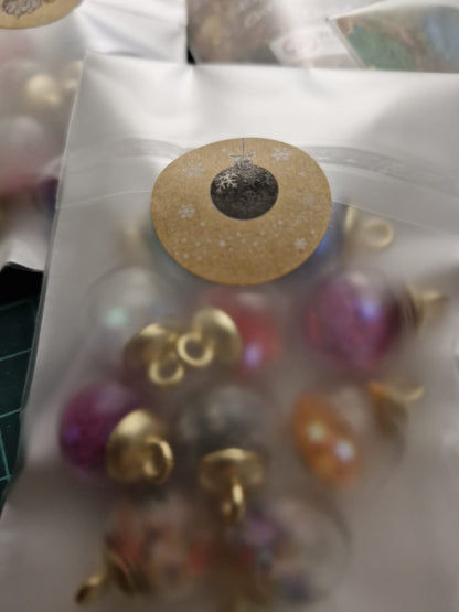 Colourful Glass Christmas Bauble Beads