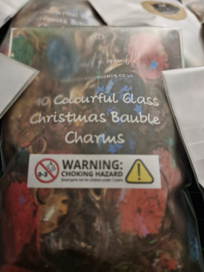 Colourful Glass Christmas Bauble Beads