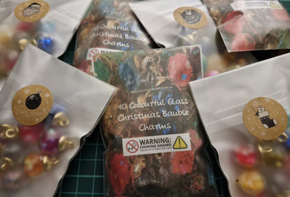Colourful Glass Christmas Bauble Beads
