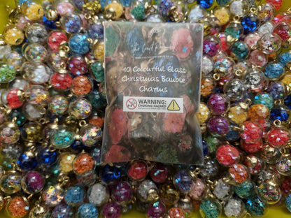 Colourful Glass Christmas Bauble Beads