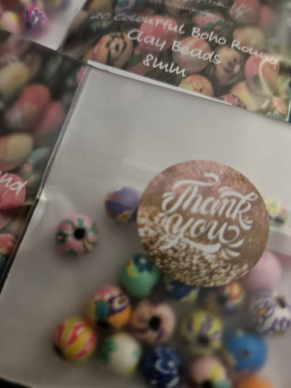 Colourful BoHo Polymer Clay Beads