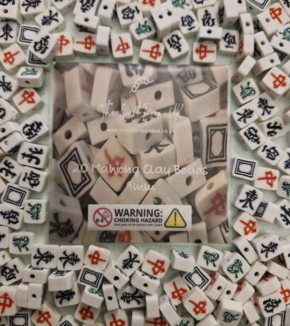 Mahjong Polymer Clay Beads