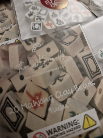 Mahjong Polymer Clay Beads