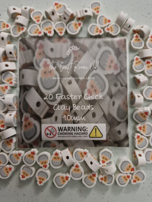 Easter Chicks Polymer Clay Beads