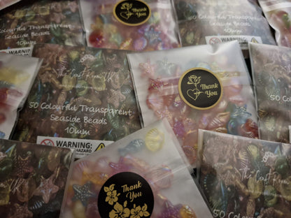 Colourful Transparent Seaside Beads