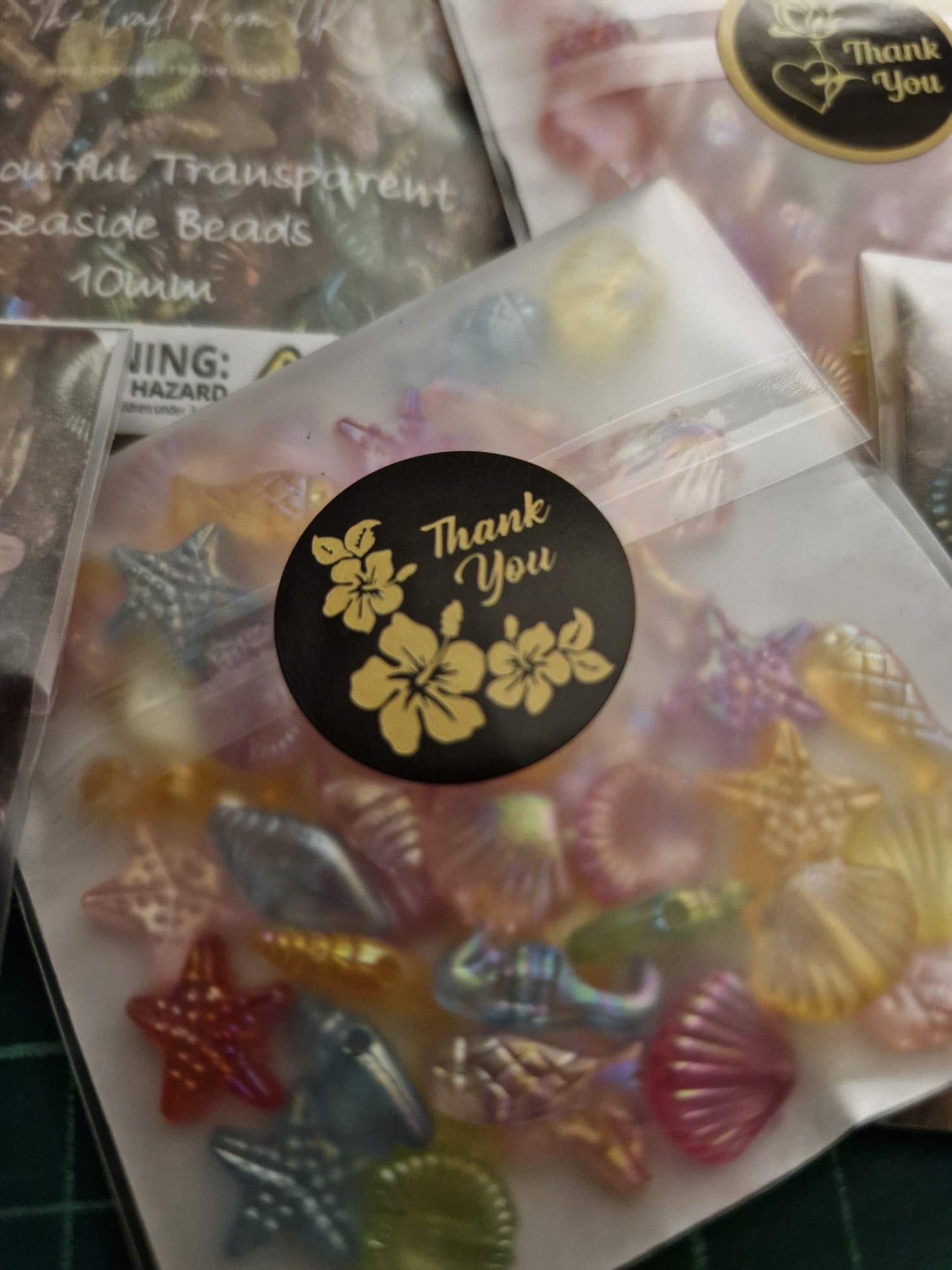 Colourful Transparent Seaside Beads