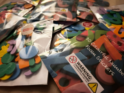 Colourful Number Foam Stickers