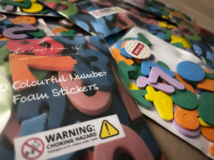 Colourful Number Foam Stickers