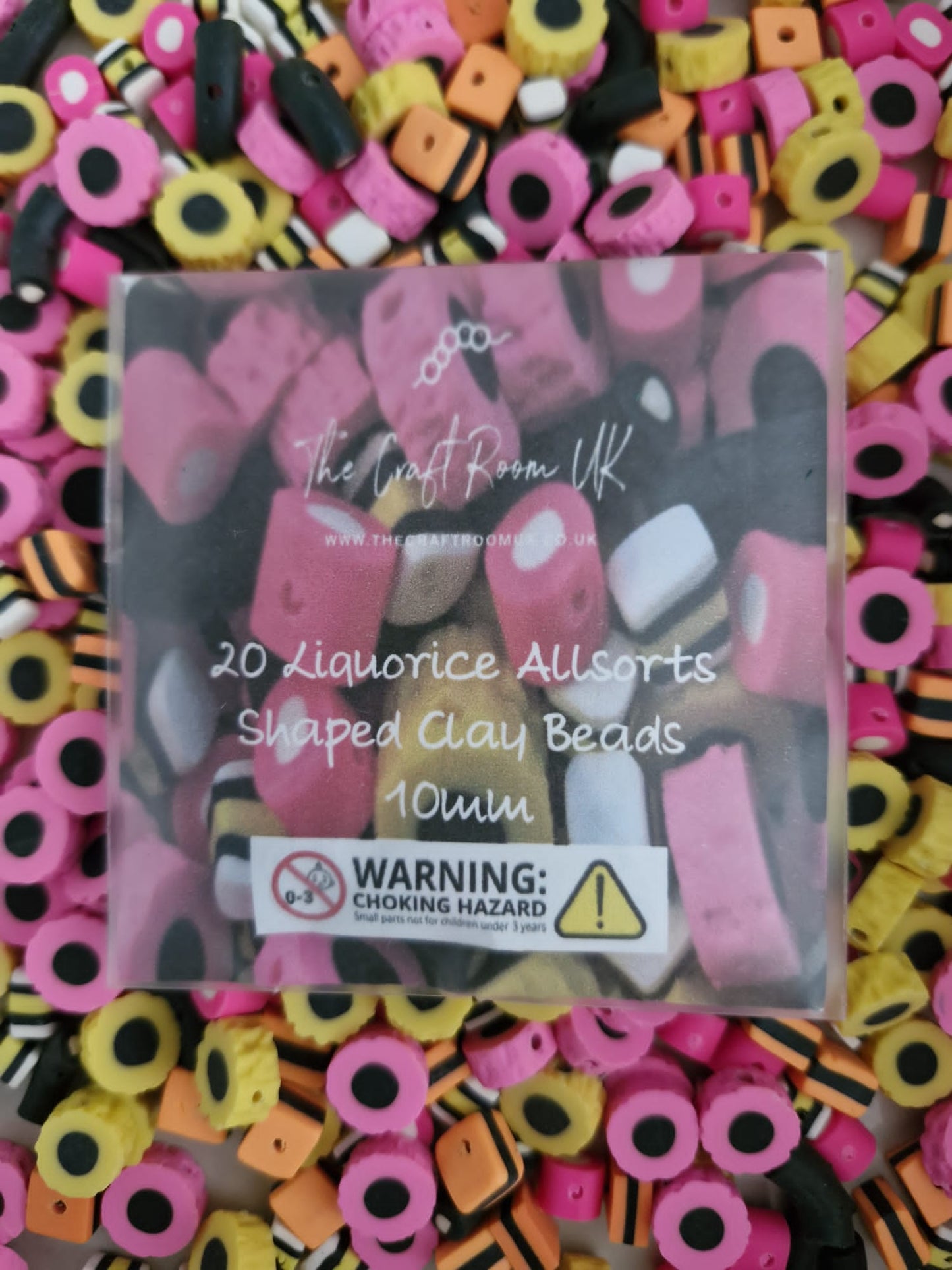 Liquorice Allsorts Polymer Clay Beads