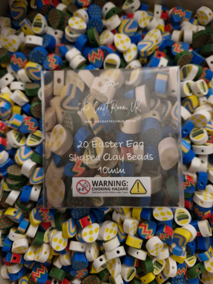 Easter Egg Polymer Clay Beads