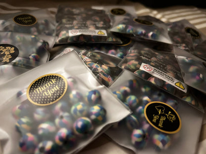 Round Colourful Abstract Polymer Clay Beads