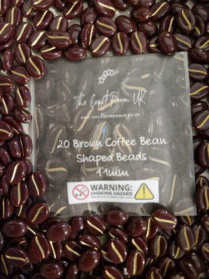 Brown Coffee Bean Shaped Beads