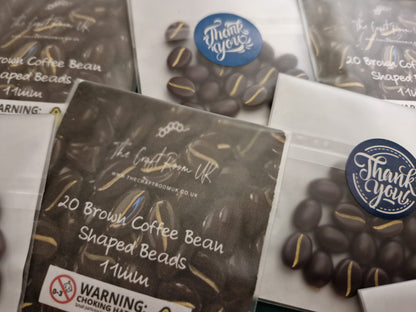 Brown Coffee Bean Shaped Beads