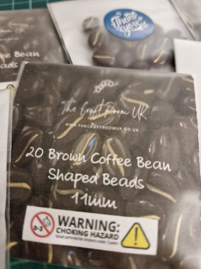 Brown Coffee Bean Shaped Beads