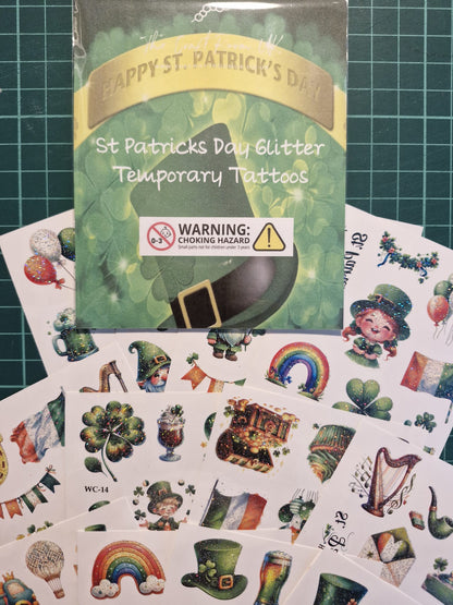 St. Patrick's Day Glitter Temporary Tattoos