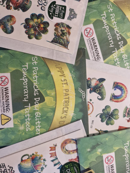 St. Patrick's Day Glitter Temporary Tattoos