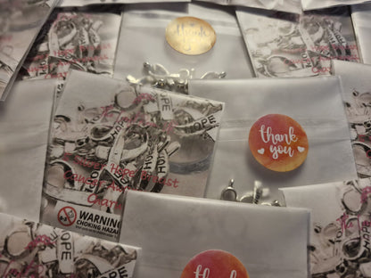 Silver 'Hope' Breast Cancer Awareness Charms