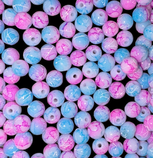 Pink/Blue Gradient Beads