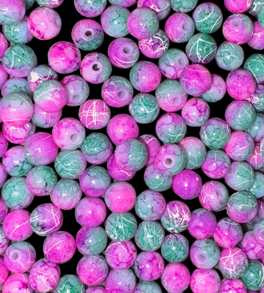 Pink/Green Gradient Beads