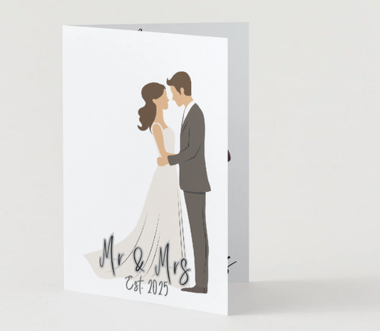 'Mr & Mrs. Est 20XX' Wedding Cards