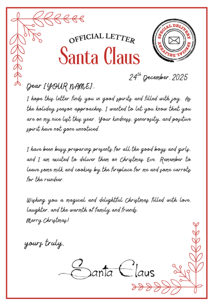 Personalised Letter from Santa Claus