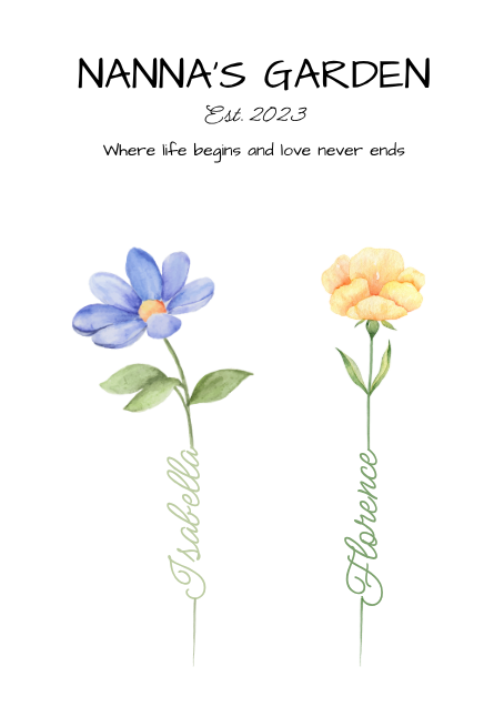 Personalised Family Garden Frame