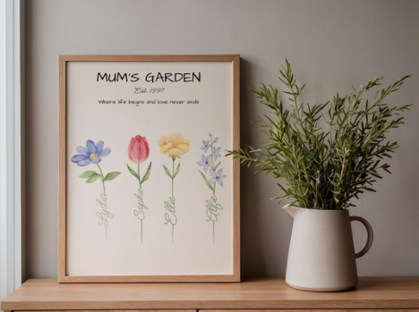 Personalised Family Garden Frame