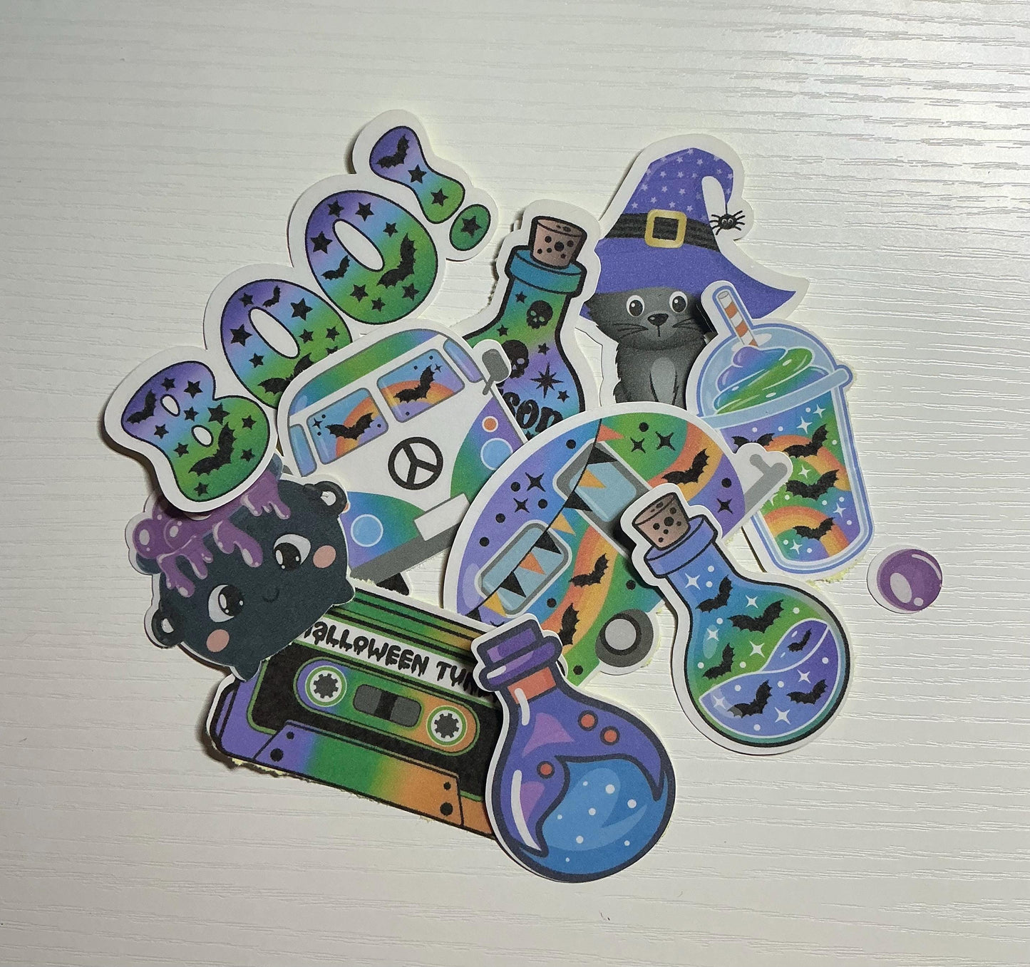 Self Adhesive Hippy Style Halloween Themed Stickers