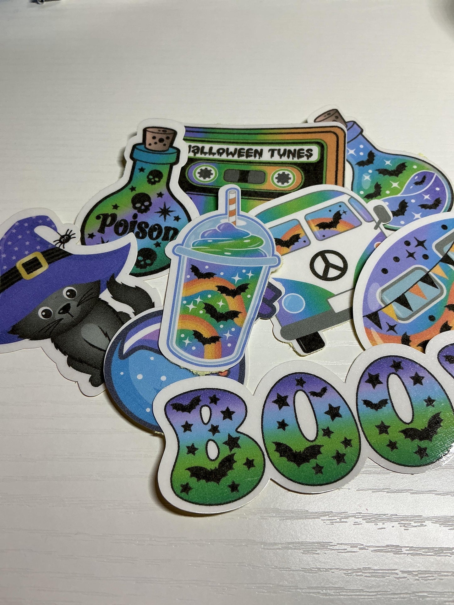 Self Adhesive Hippy Style Halloween Themed Stickers