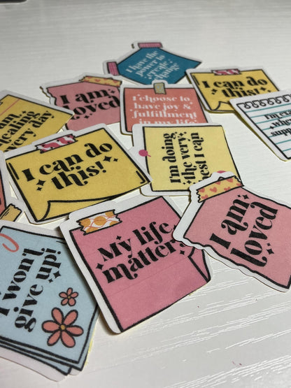 Self Adhesive Self Affirmation Stickers