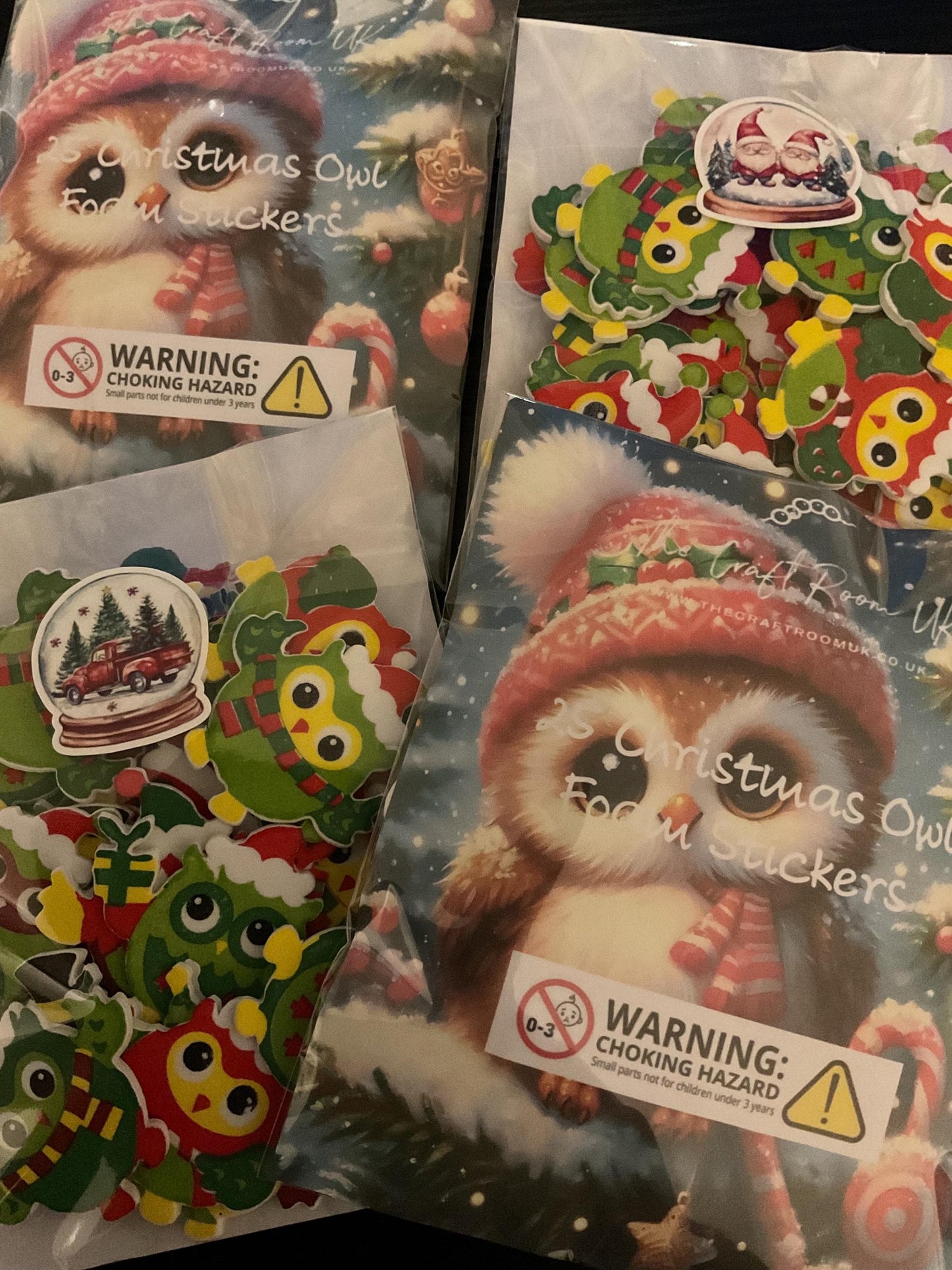 Christmas Owl Foam Stickers