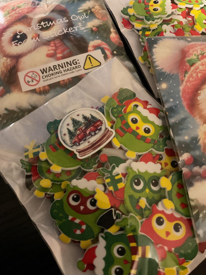 Christmas Owl Foam Stickers