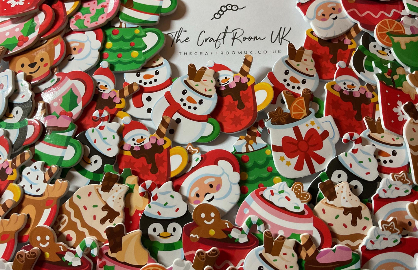Hot Chocolate Christmas Mugs Foam Stickers