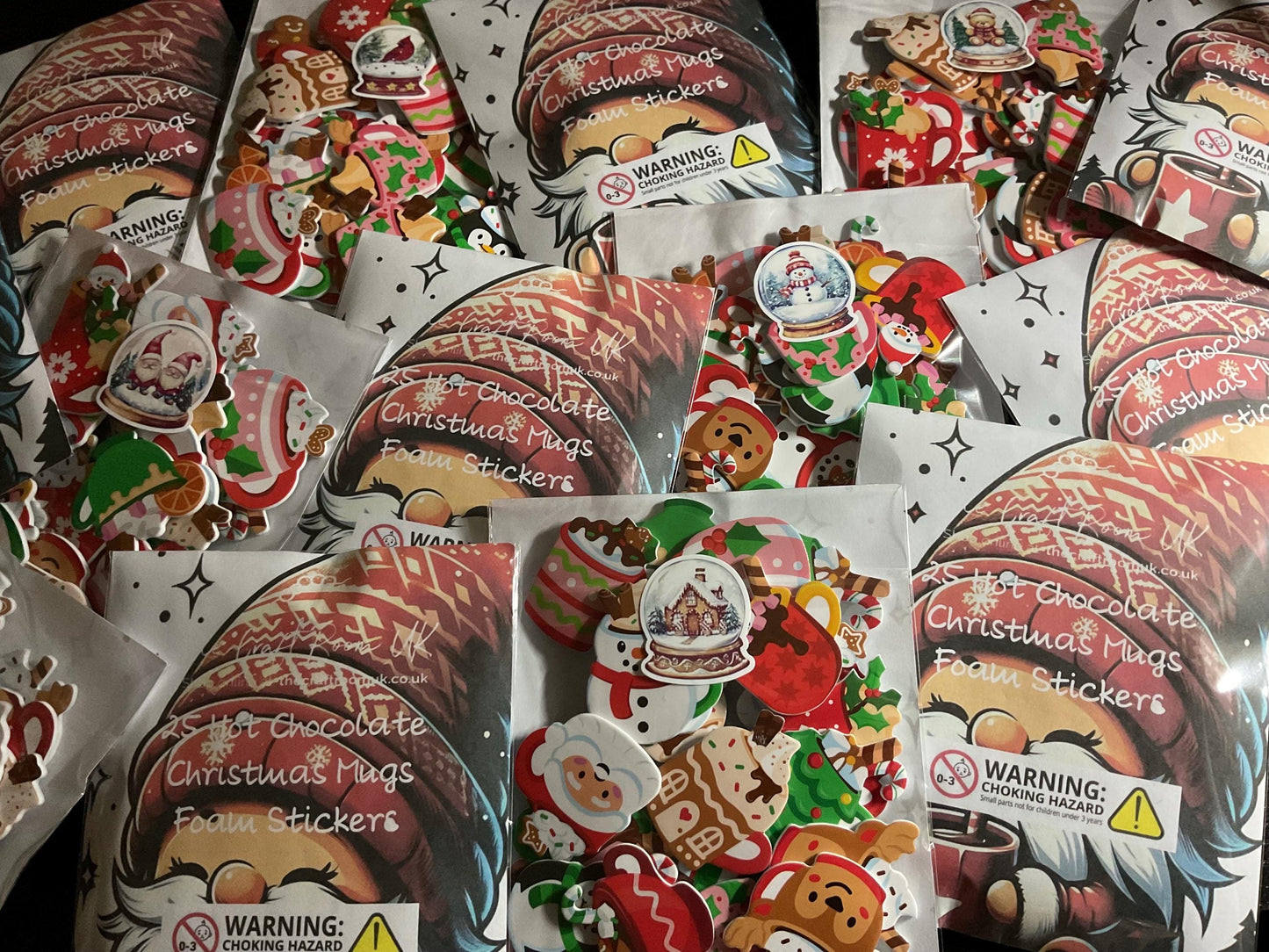 Hot Chocolate Christmas Mugs Foam Stickers