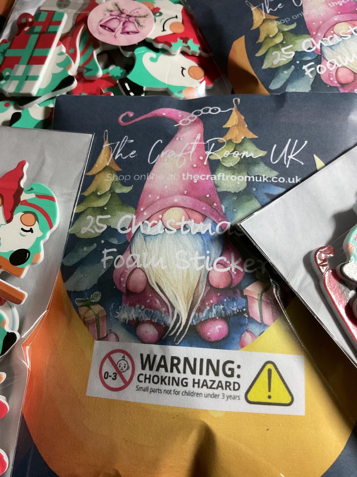 Christmas Gonk Foam Stickers