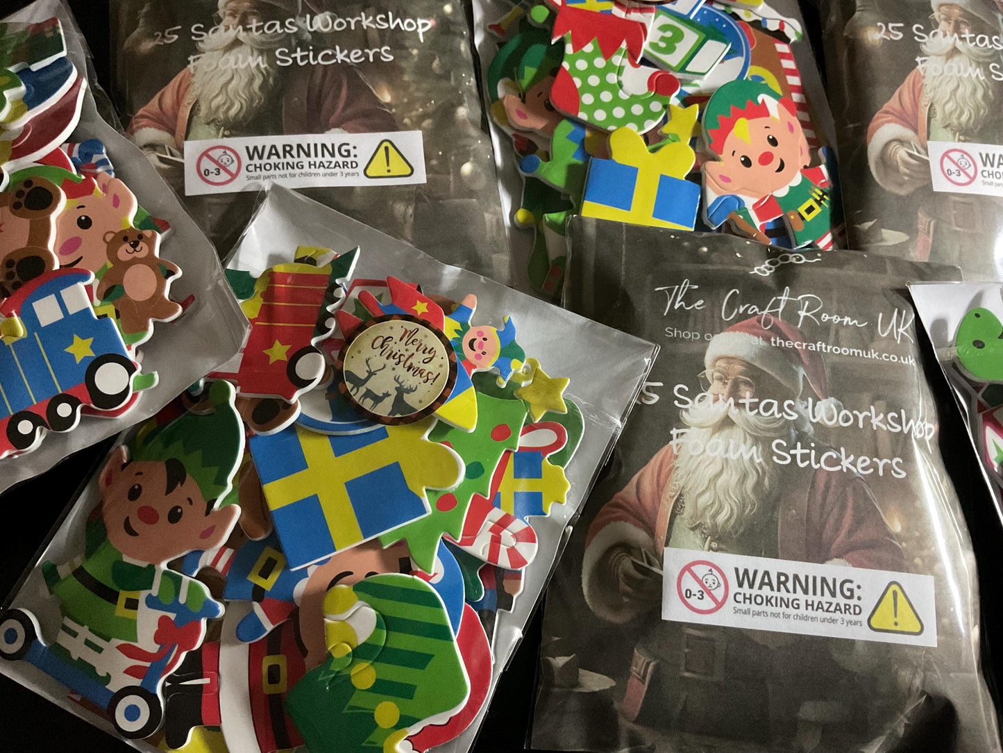 Santas Workshop Christmas Foam Stickers