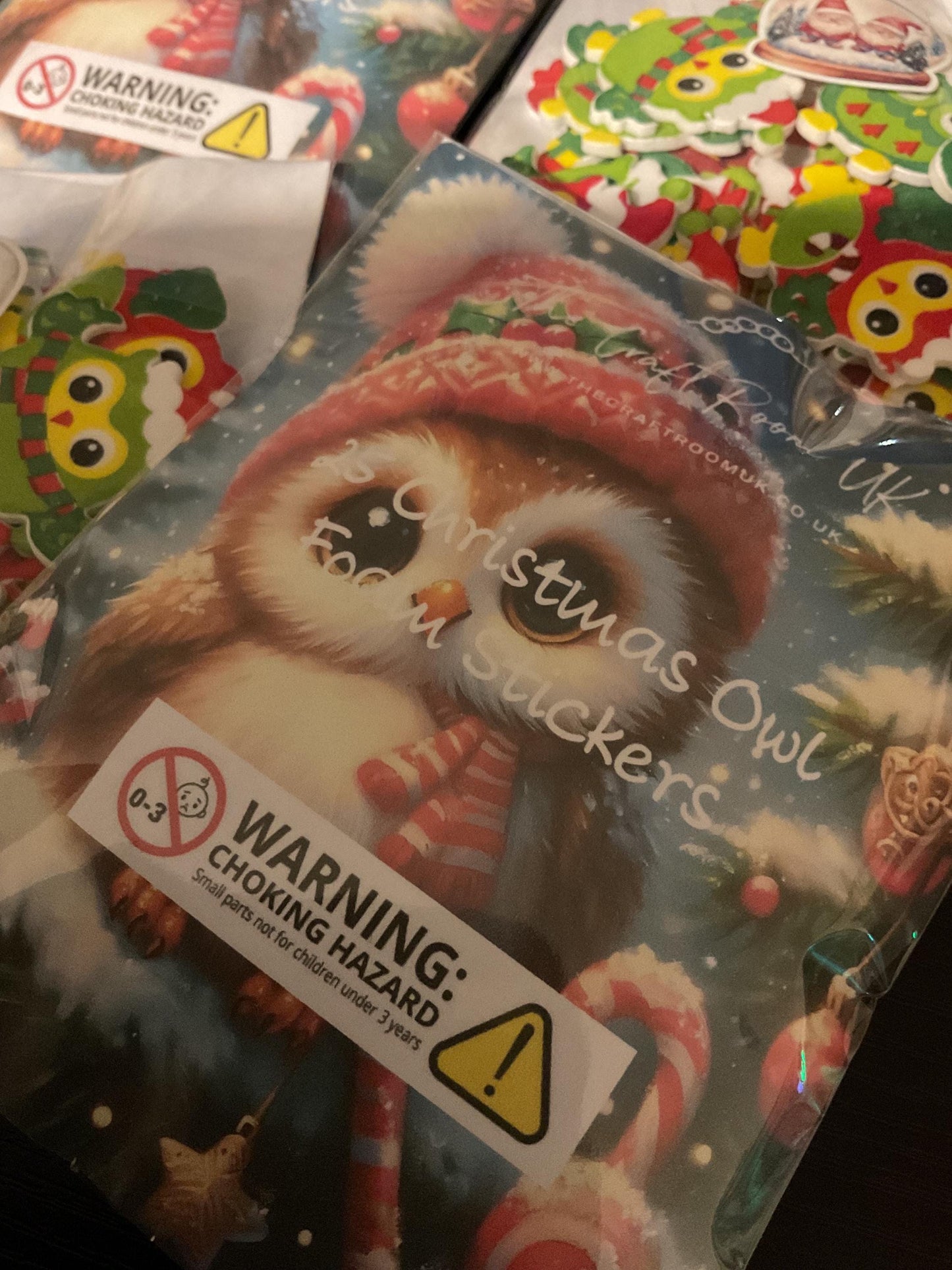 Christmas Owl Foam Stickers