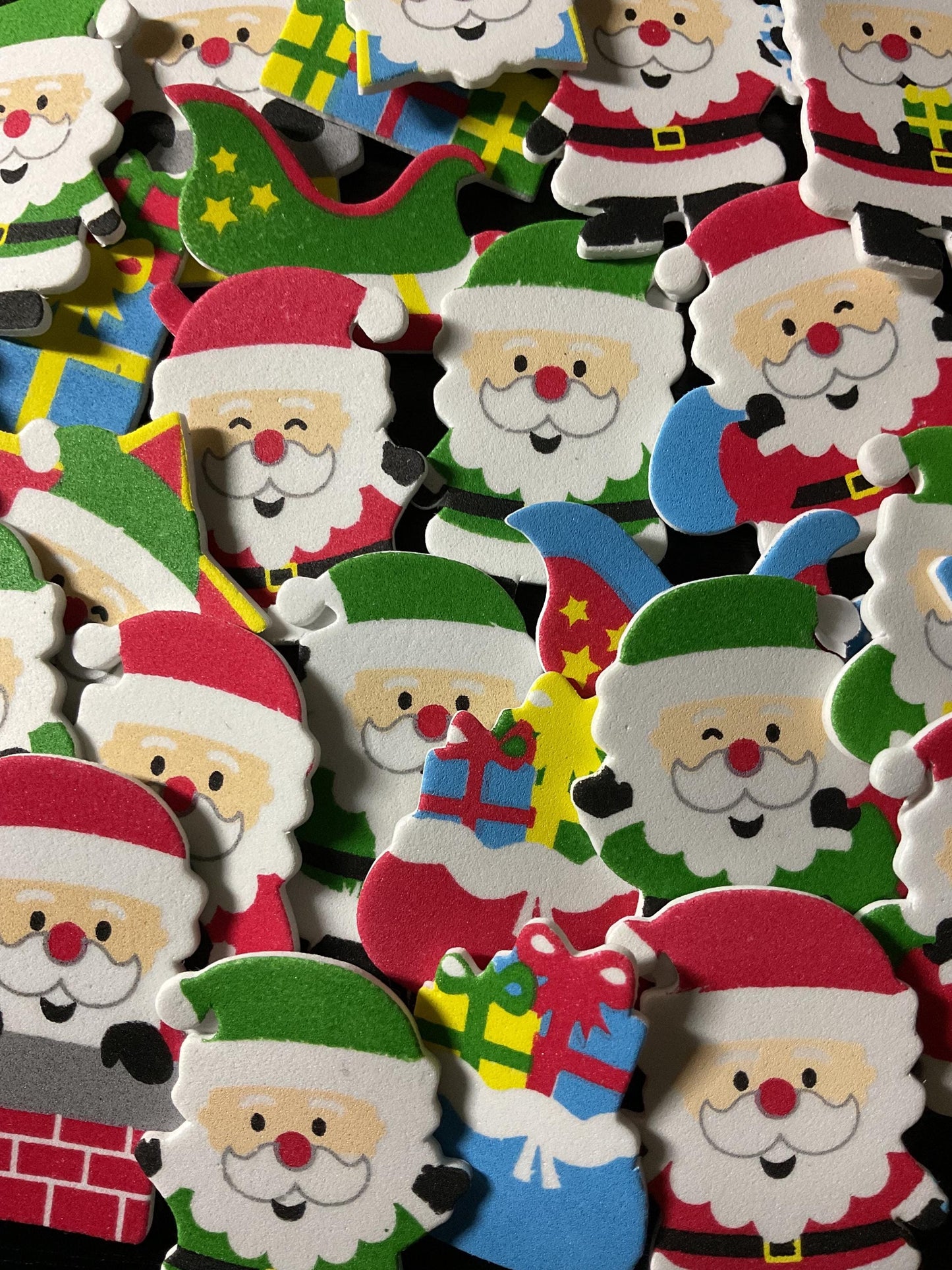 Jolly Santa Christmas Foam Stickers