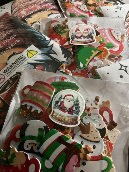 Hot Chocolate Christmas Mugs Foam Stickers