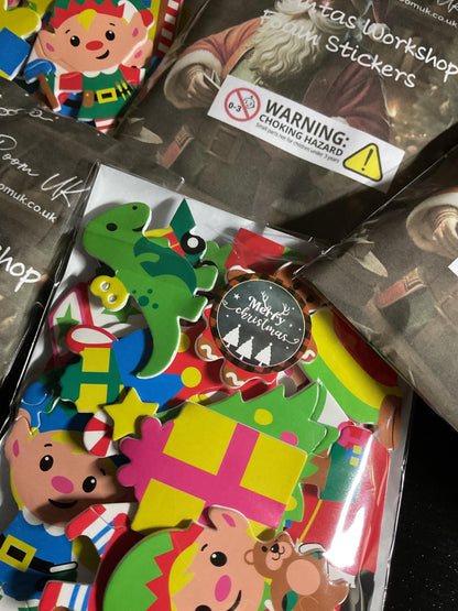 Santas Workshop Christmas Foam Stickers